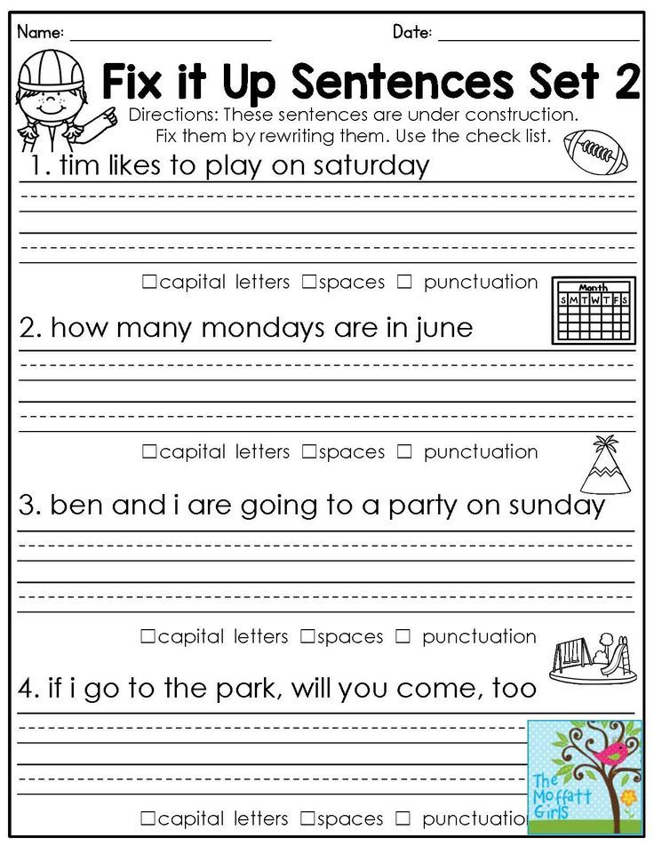 Second Grade Language Arts Worksheets