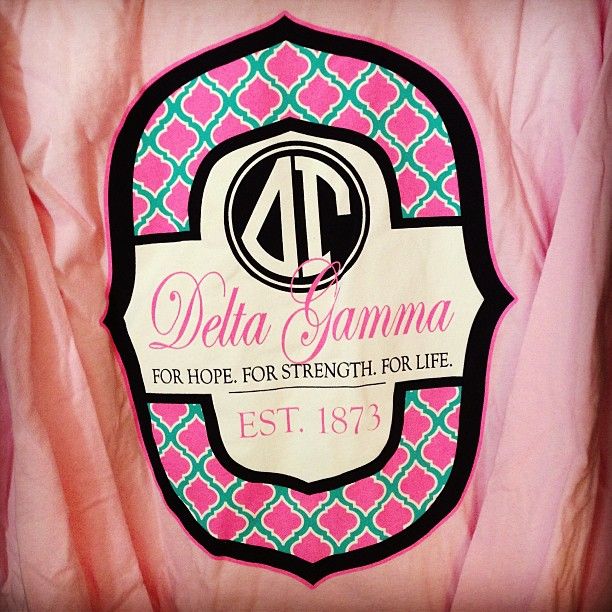 the deltagramma shirt is pink and green