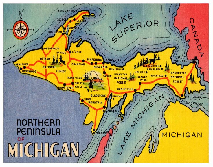 Printable Map Of Upper Peninsula Michigan