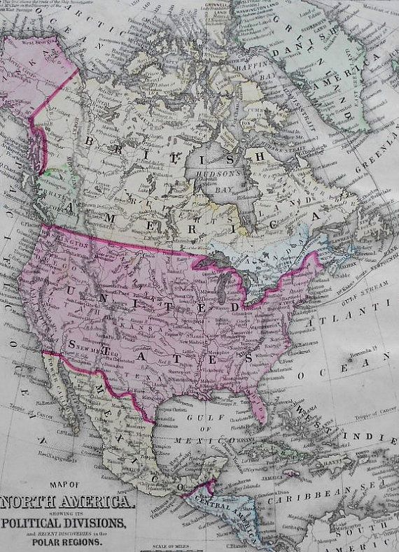 an old map of the united states