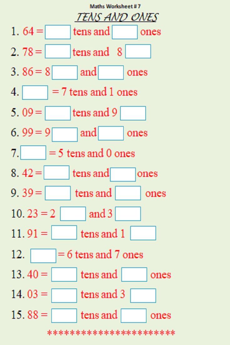 Tens and Ones Worksheet | Mathematics worksheets, Math addition ...