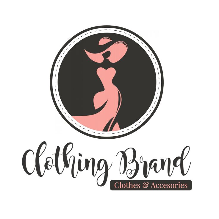 the logo for clothing brand clothes and accessories, with an image of a woman in a circle