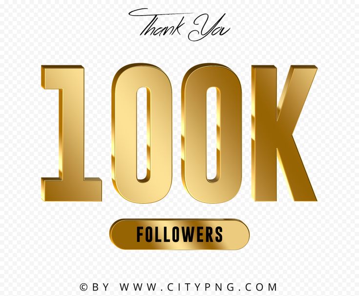 HD 100K Followers Thank You Gold Effect PNG | Signature generator ...