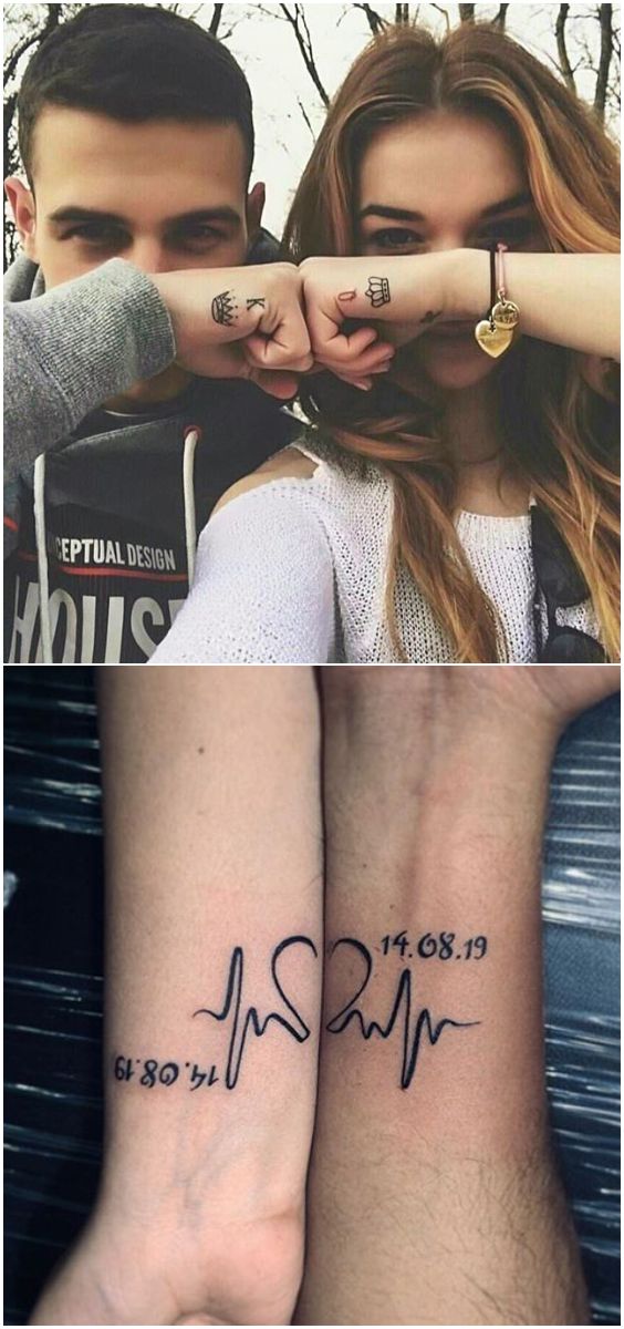 20 Matching Tattoos for Couples Married | Married couple tattoos ...