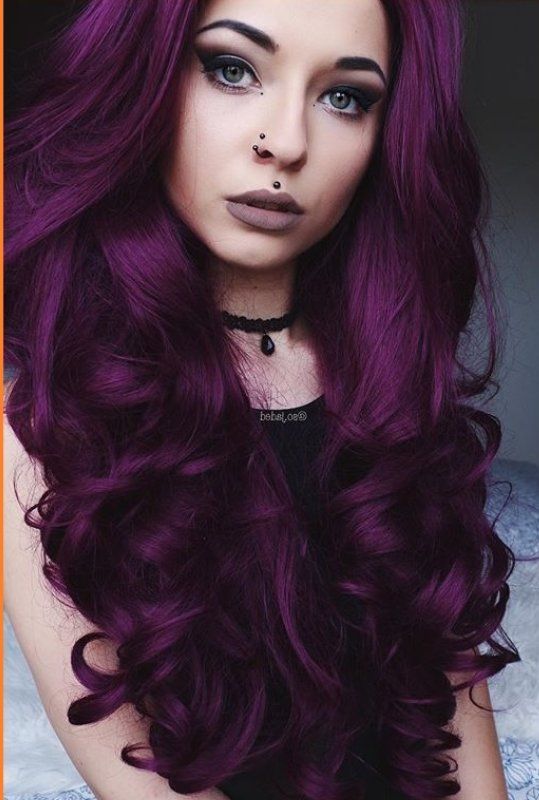 Dark Purple Hair Dye, Dark Purple Hair Color, Violet Hair Colors, Sarah Drew, Dark Purple Hair, Plum Hair, Violet Hair, Hair Color Purple, Ombre Hair Color