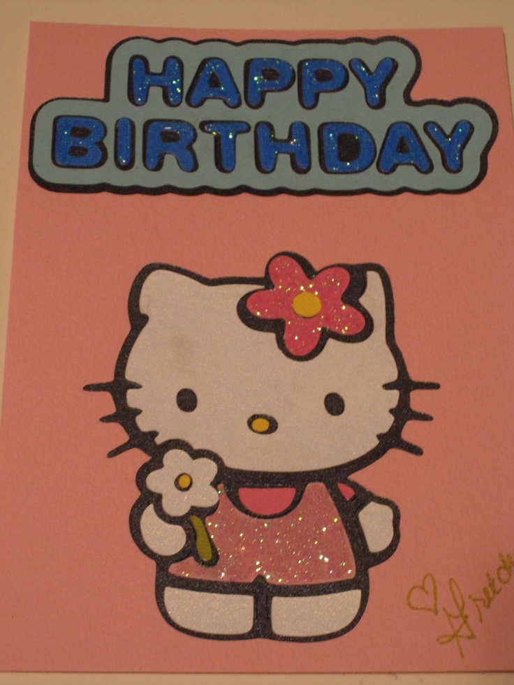 an image of a hello kitty birthday card