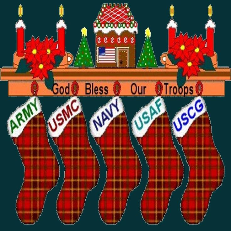 a christmas stocking with the words us navy and an image of a gingerbread house