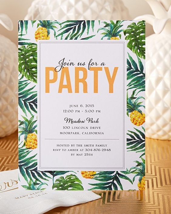 © Pinterest / Tiny Prints | Invitation anniversaire, Carte invitation ...