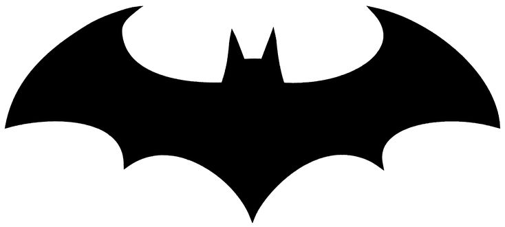 the batman symbol is shown in black and white