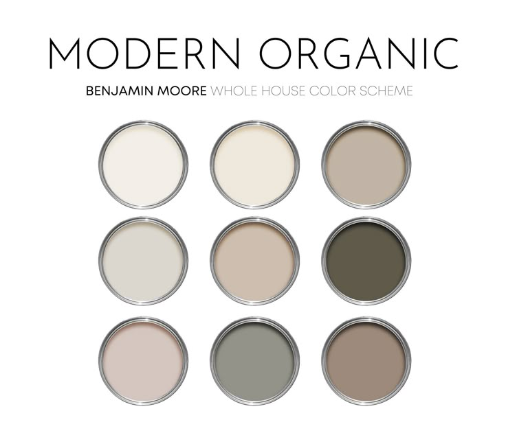 the color scheme for modern organic is shown in different shades and ...