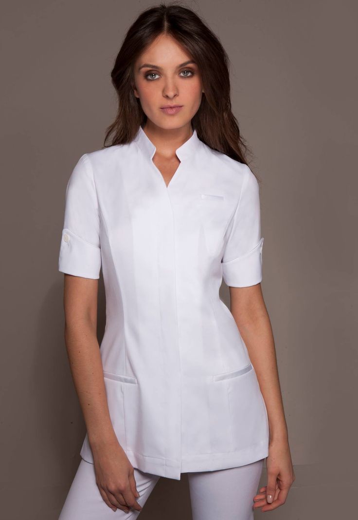 StyleMonarchy Spa Uniforms - Niagara Tunic - Aesthetic & Cosmetics Uniforms - Medical Uiforms - Dental Uniforms - Dermatology Uniforms Dental Uniforms, Spa Outfit, Salon Uniform, Spanish Outfits, Beauty Uniforms, Spa Uniform, Beauty Tunics, Staff Uniforms, Scrubs Outfit