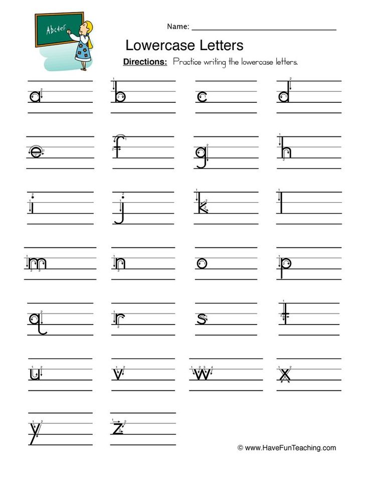 the lowercase letter worksheet for handwriting