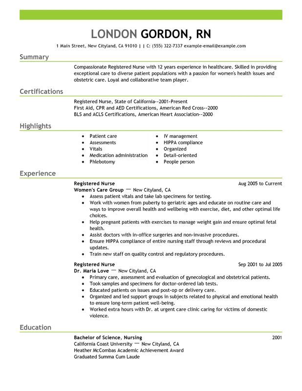 Graduate nurse resume templates - rocketfity