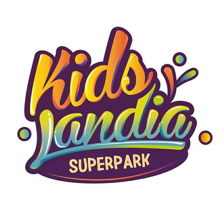 kids panda superpark logo with the words'kids panda'in multicolored letters