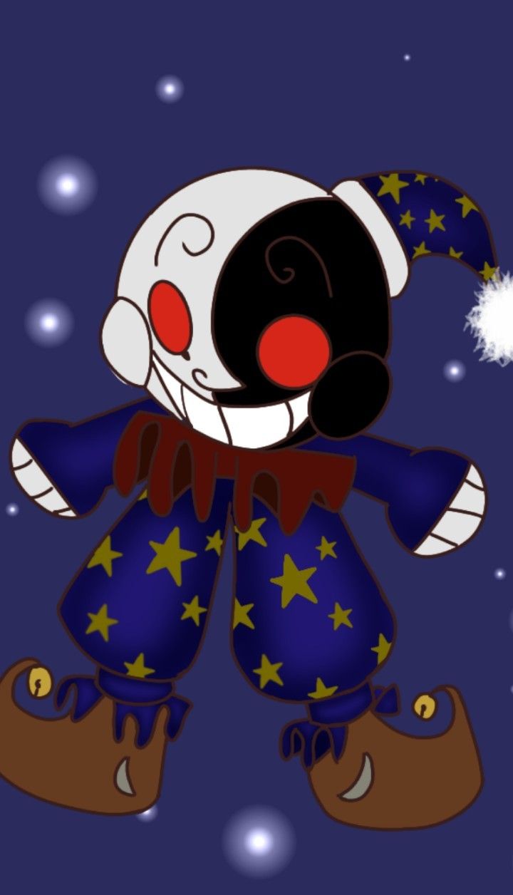 a cartoon clown with stars on his pants