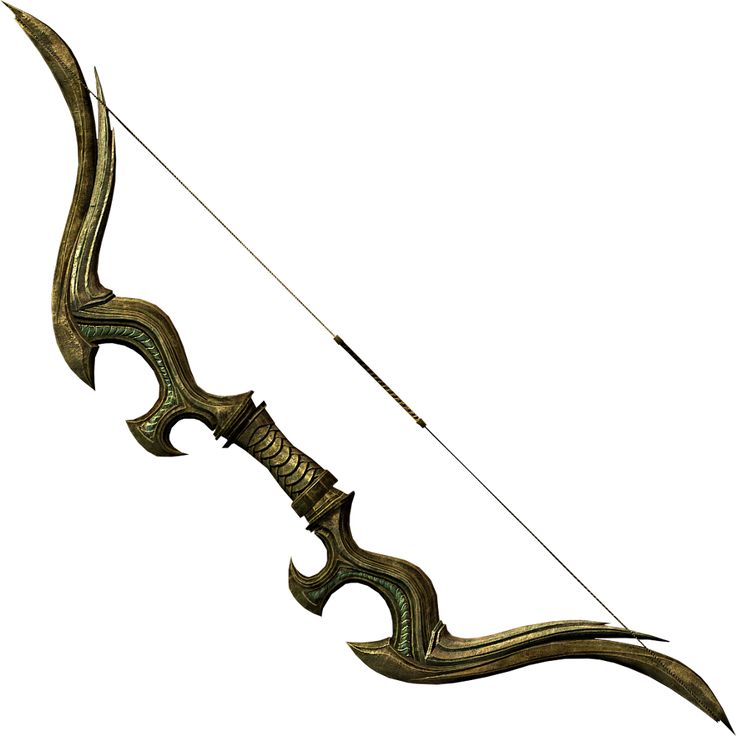 the bow is made out of metal and has an arrow shaped handle, with long curved blades