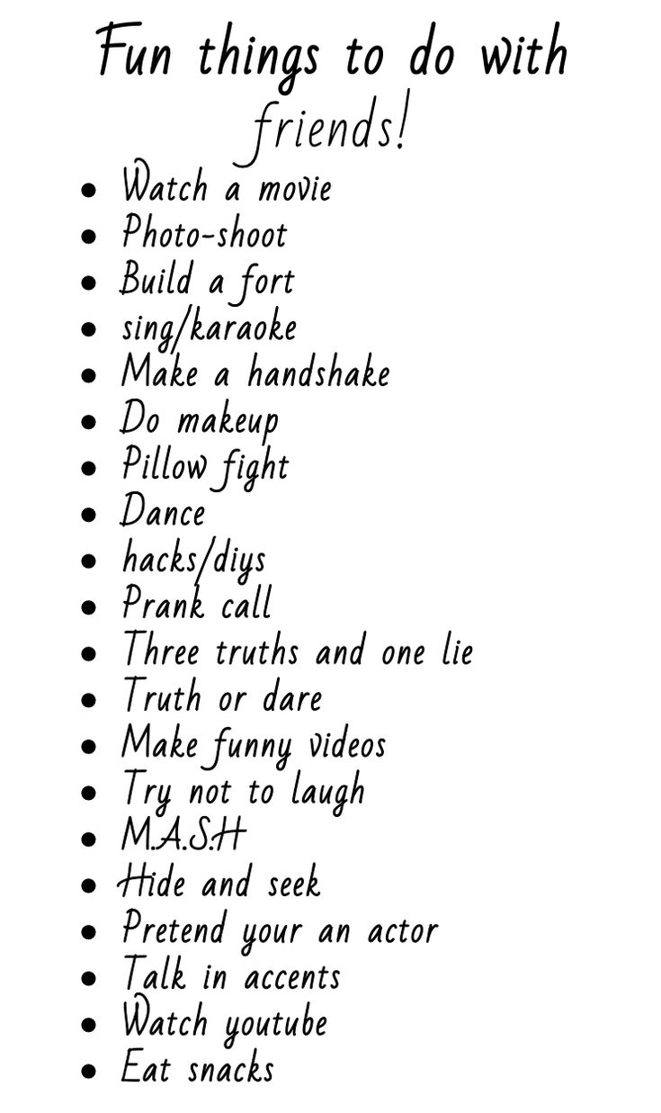 a list of fun things to do with friends