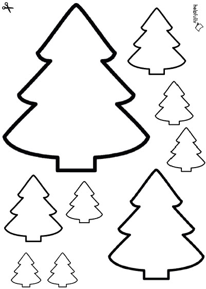 christmas trees cut out from the paper