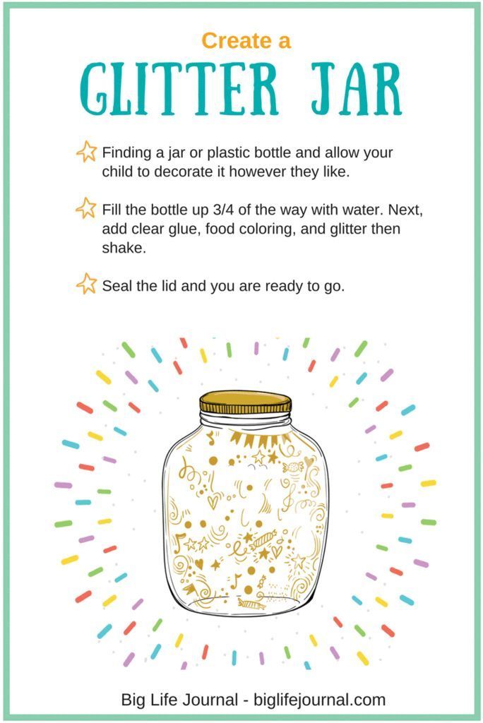 a jar with sprinkles on it that says, create a glitter jar