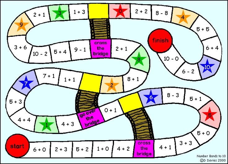 an image of a board game with numbers and stars on the board, as well as words