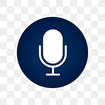 Microphone Icon PNG Template for Web and App Design