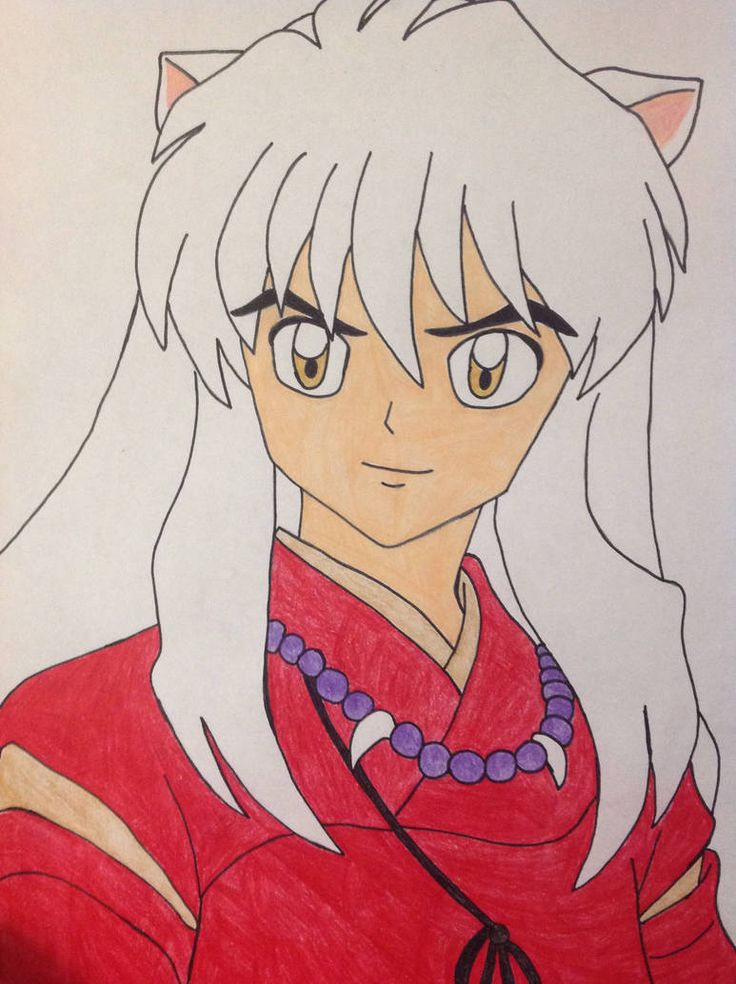 a drawing of an anime character with white hair and cat ears, wearing a red shirt