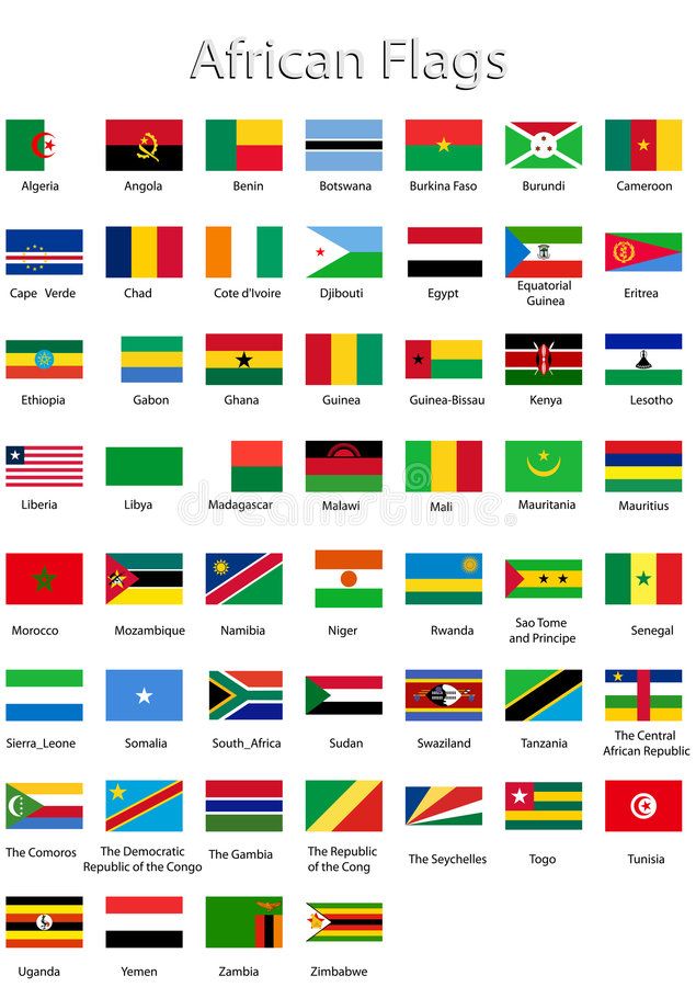 All African Countries Flags With Names