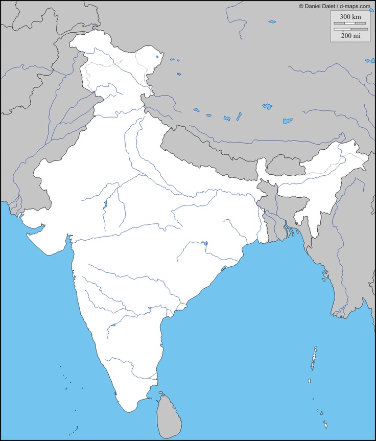 a map of india showing the major rivers