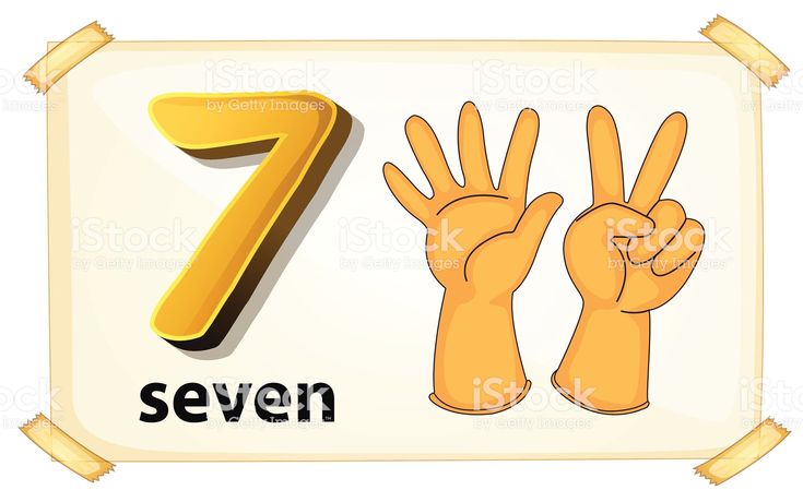 the number seven with two hands in front of it stock photo, images and royalty