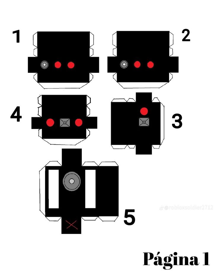 the instructions for how to make an origami paper robot with red eyes and head