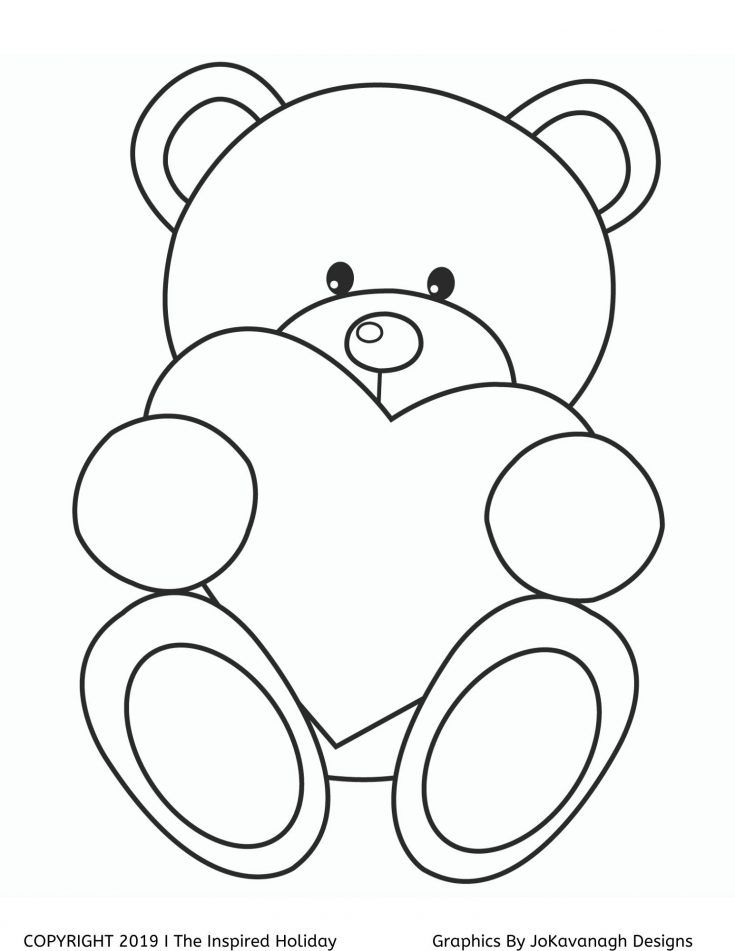 A BEARY Fun Printable Valentine's Day Coloring Book - The Inspired ... image.