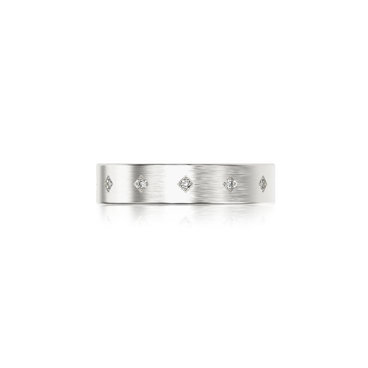 #color_18k-white-gold-vermeil-white-diamond Minimalist Anniversary Bands With Single Cut Diamonds, Minimalist Bands With Single Cut Diamonds For Anniversary, Timeless White Gold Engraved Ring With Single Cut Diamonds, Modern Diamond Cut Diamond Band, Diamond Band Ring, Seven Days, Diamond Rings Bands, Diamond Band, Pure Gold