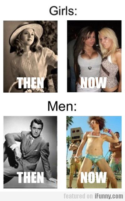 Girls Vs. Men, Then And Now Men Vs Women, Then Vs Now, Funny True Quotes, Man Vs, Funny Video Memes, The Funny, Sarcastic Quotes, Funny Clips, Man Humor