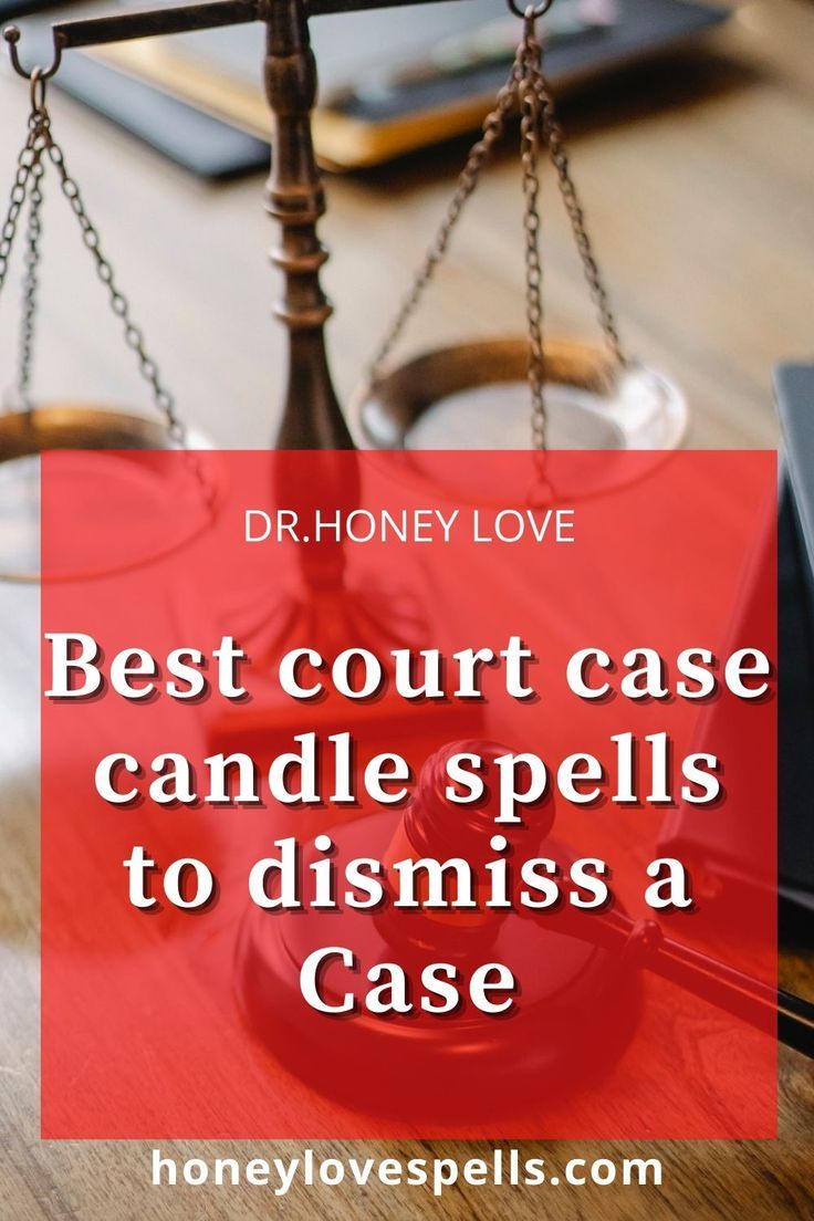 a scale with the words best court case candle spells to disinse a case