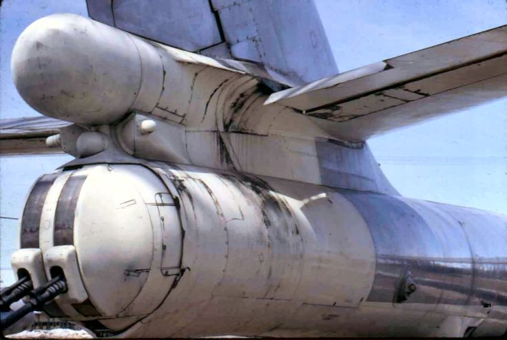 the underside of an airplane's engine is shown