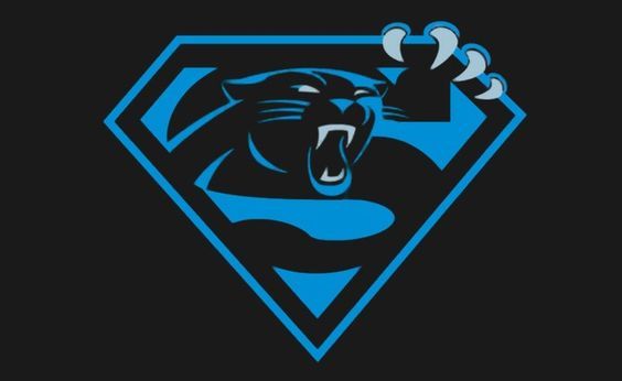 the carolina state panther's logo on a black and blue superman t - shirt