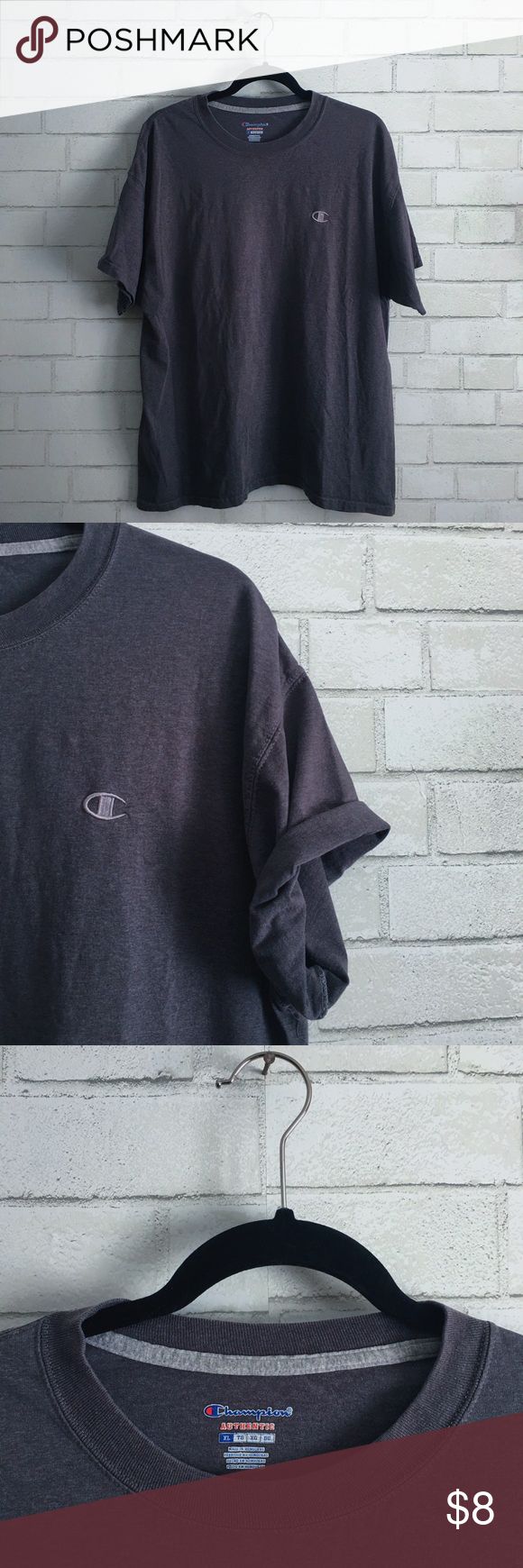 Vintage Dark Grey Champion T-Shirt Dark Grey & in great condition. Champion Logo on the upper left corner as pictured. Size XL Mens. Champion Shirts Tees - Short Sleeve Champion Logo, Nike Jacket, Dark Grey, Tee Shirts, Athletic Jacket, Man Shop, Grey, Fashion Design, T Shirt