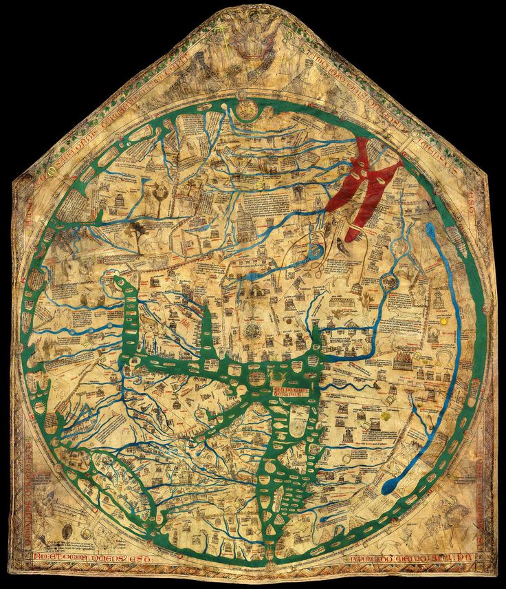 an old map is shown with green and red lines on the middle part of it