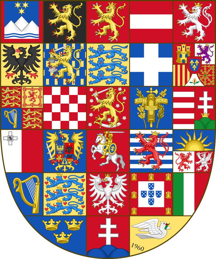 a coat of arms with different colors and symbols