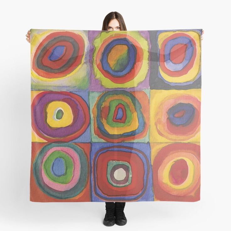 Get my art printed on awesome products. Support me at Redbubble #RBandME: https://www.redbubble.com/i/scarf/Kandinsky-Squares-with-Concentric-Circles-by-Mamalead/58789517.B15PI?asc=u Kandinsky Art, Art Scarves, Concentric Circles, Circle Scarf, Wassily Kandinsky, Chiffon Tops, Circles, My Art, Awesome Products