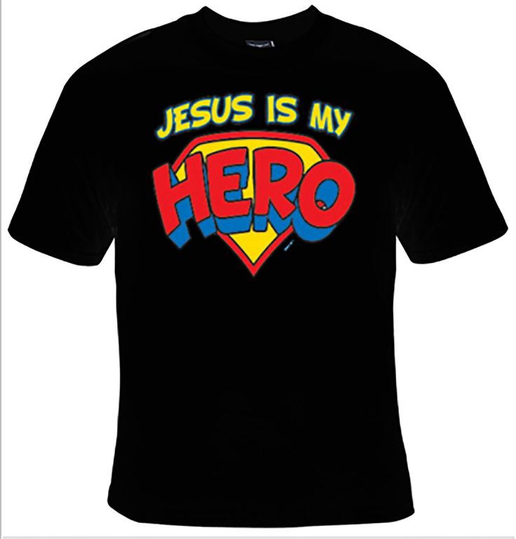 Jesus is My Hero Christian Superhero T-Shirt Mens Womens S-2XL Traditional Values Tees by TimeofReason on Etsy Christian Superhero, Christian Caps, Traditional Values, Christian Fashion, Jesus Is, Super Heroes, My Hero, Summer Camp, Black Tee