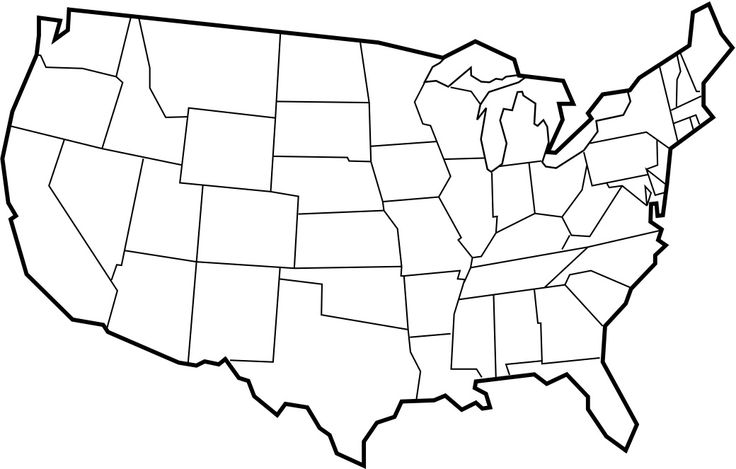 an outline map of the united states