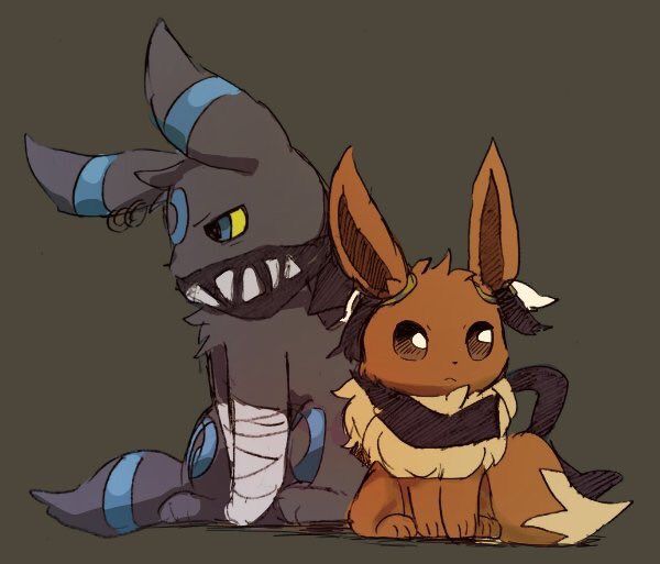 Shiny Umbreon and Eevee | Pokemon eeveelutions, Cute pokemon pictures ...