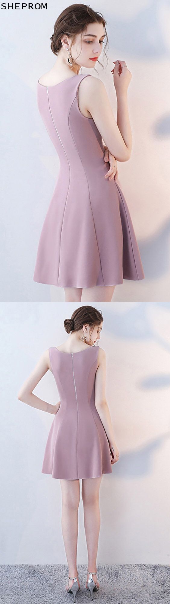 Discount Mauve Short Homecoming Party Dress Round Neck Sleeveless #HTX86015 at SheProm. #SheProm is an online store with thousands of dresses, range from Homecoming,Party,Graduation,Purple,A Line Dresses,Short Dresses and so on. Not only selling formal dresses, more and more trendy dress styles will be updated daily to our store. With low price and high quality guaranteed, you will definitely like shopping from us. Shop now to get $5 off! Fitted Sleeveless Bridesmaid Dress For Prom Season, Summer Bridesmaid Dress With Back Zipper, Chic Sleeveless Prom Evening Dress, A-line Sleeveless Dress For Bridesmaids, Sleeveless Evening Dress For Bridesmaids And Prom, Formal Sleeveless Bridesmaid Dress For Prom Season, Sleeveless Bridesmaid Evening Dress For Prom, Elegant Sleeveless Mini Dress For Prom, Sleeveless Dressy Prom Dress