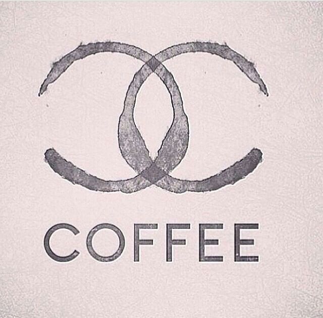 the coffee logo is drawn in black ink on a white paper with an intertwined circle