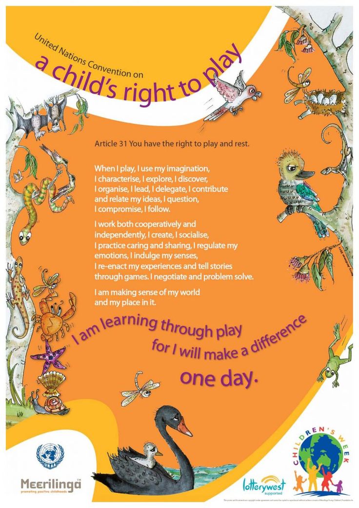 an advertisement for children's rights day with ducks and other animals on orange background