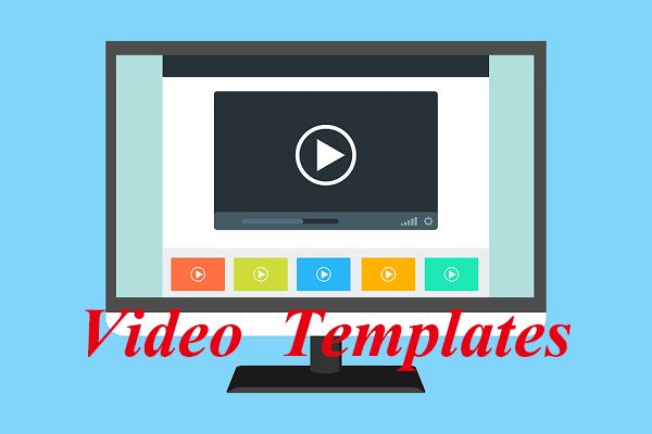 a flat screen tv with the words video templates