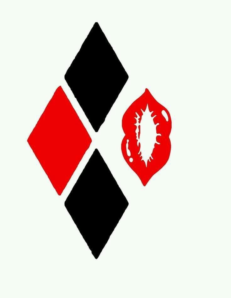 an abstract design with red and black squares on the bottom right hand corner, which has a square shaped object in the middle