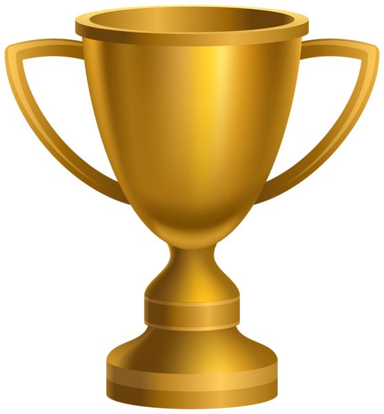 a golden trophy cup is shown on a white background for graphic purposes, it appears to be an illustration