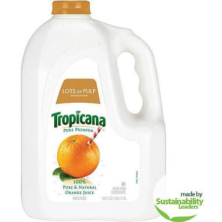 a bottle of orange juice on a white background with the label tropicana